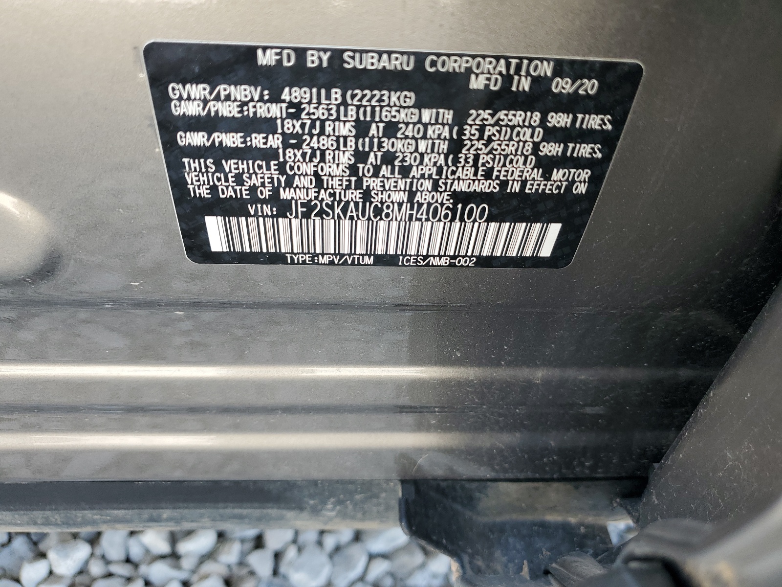 JF2SKAUC8MH406100 2021 Subaru Forester Limited