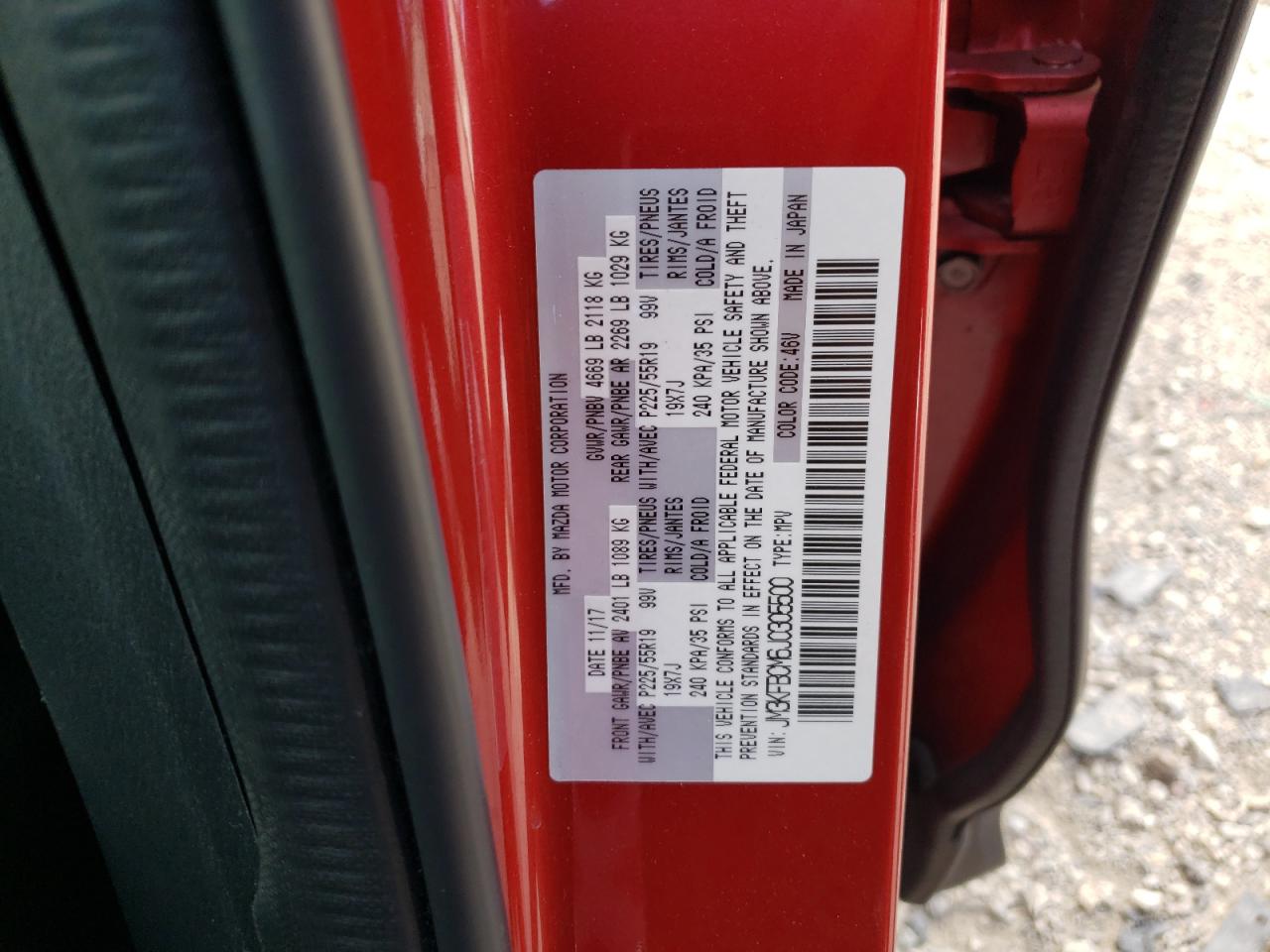 2018 Mazda Cx-5 Touring VIN: JM3KFBCM6J0305500 Lot: 58756204