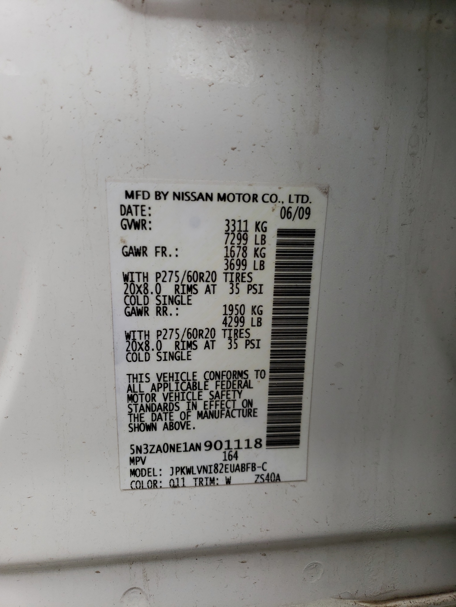 5N3ZA0NE1AN901118 2010 Infiniti Qx56