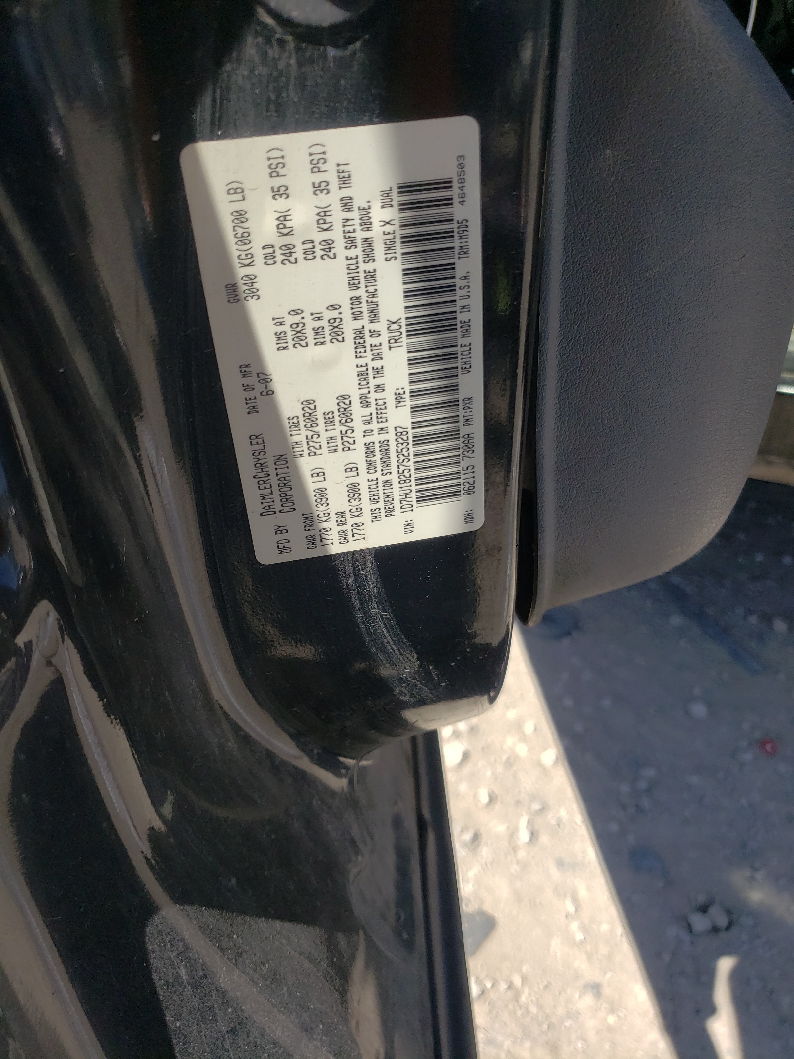 1D7HU18257S253287 2007 Dodge Ram 1500 St 1D7HU18257S253287 2007 Dodge Ram 1500 St