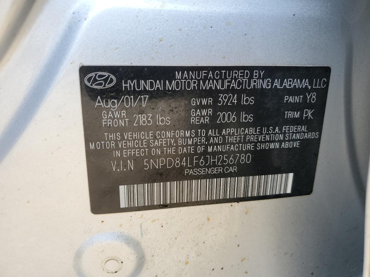 5NPD84LF6JH256780 2018 HYUNDAI ELANTRA - Image 14