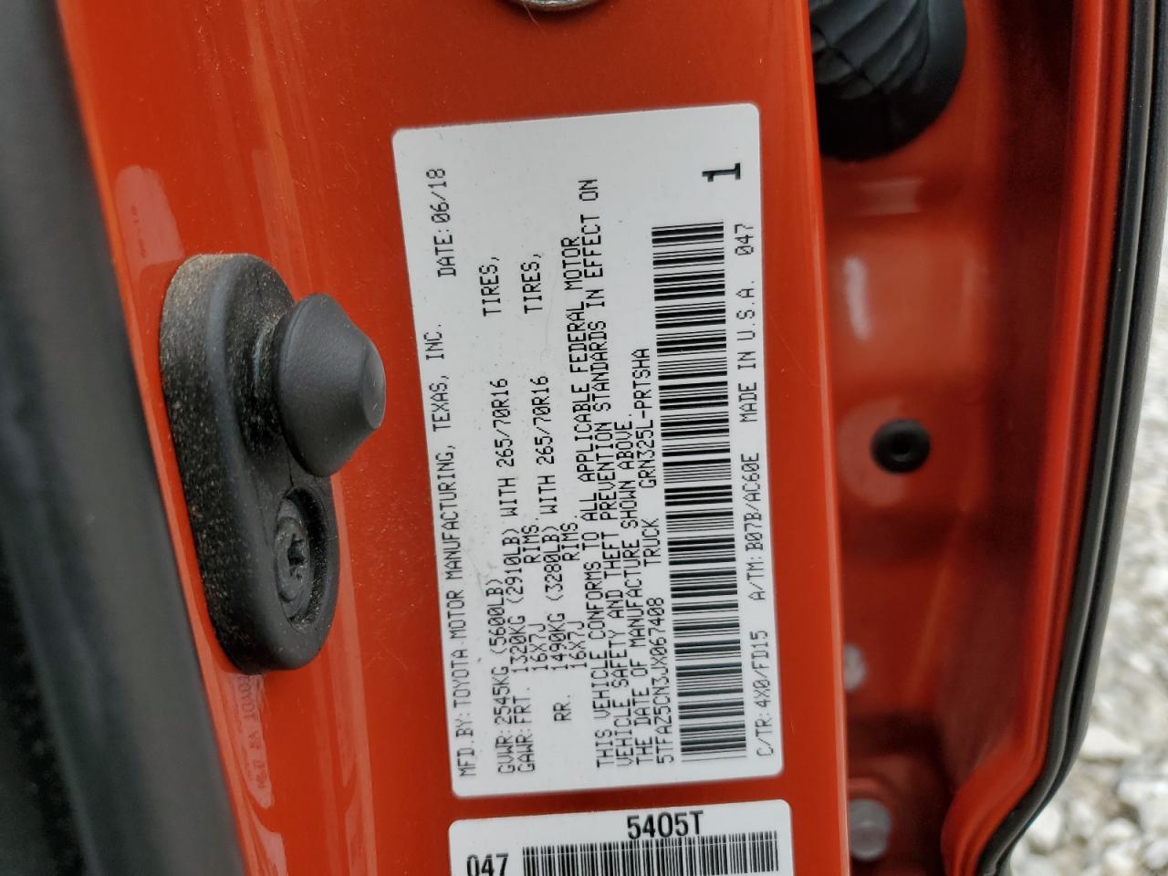 2018 Toyota Tacoma Double Cab VIN: 5TFAZ5CN3JX067408 Lot: 60928164