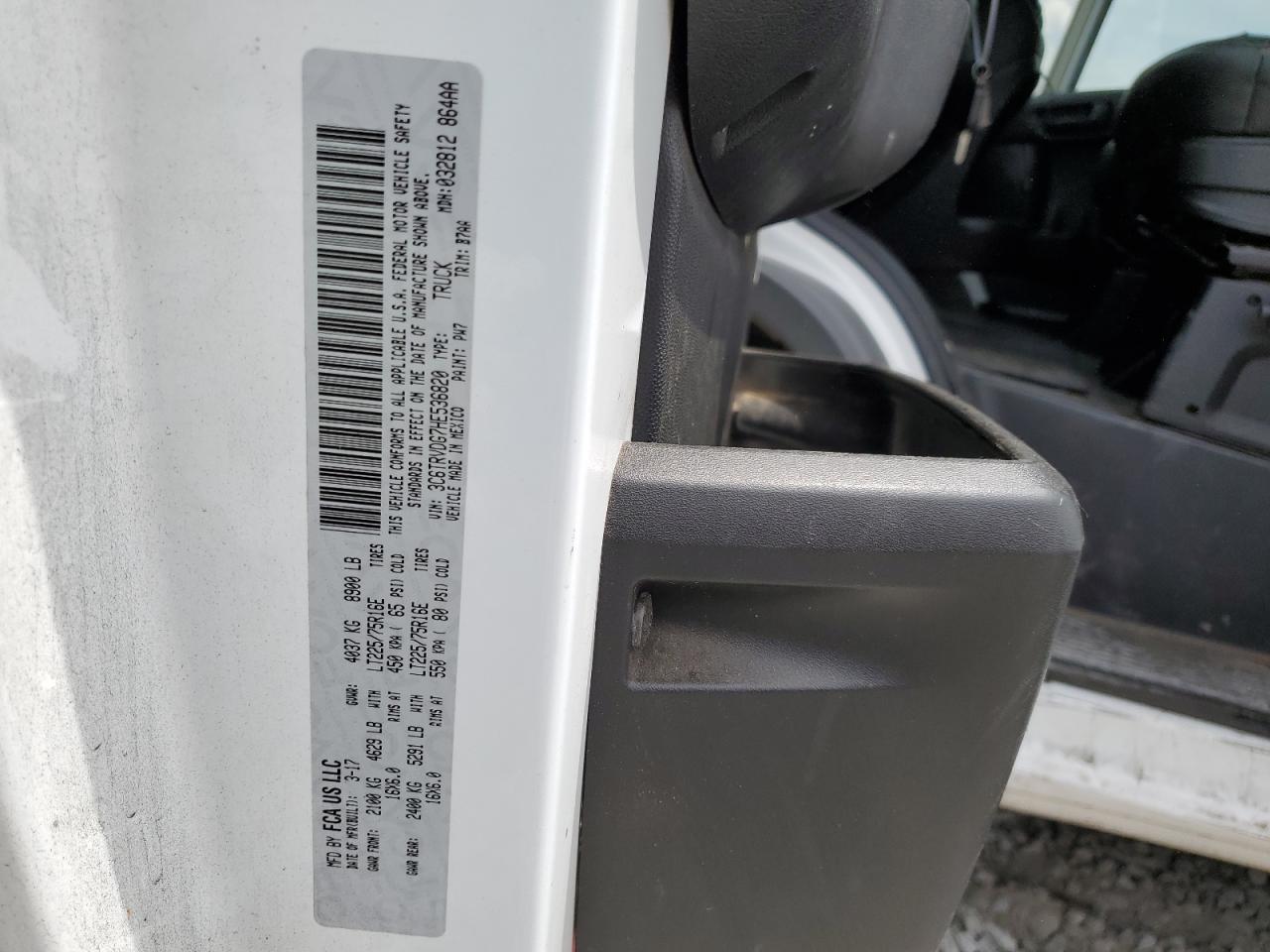 3C6TRVDG7HE536820 2017 Ram Promaster 2500 2500 High