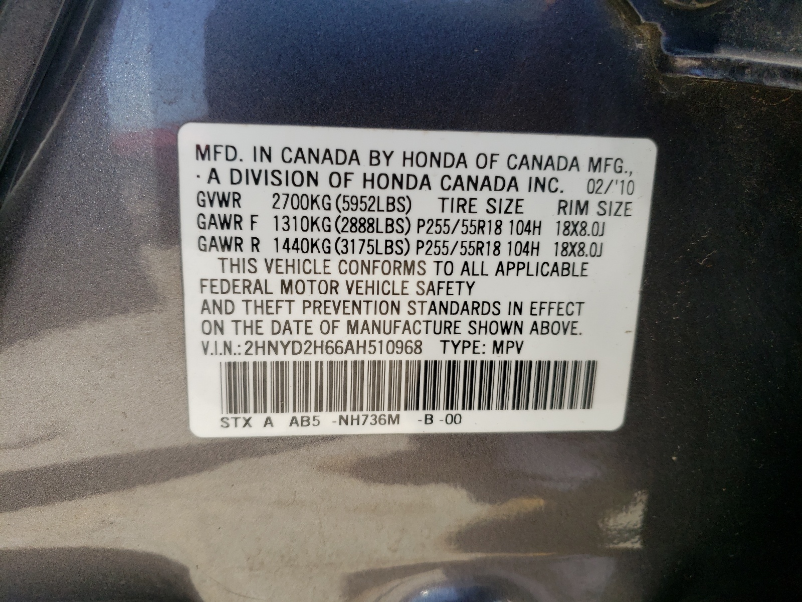 2HNYD2H66AH510968 2010 Acura Mdx Technology