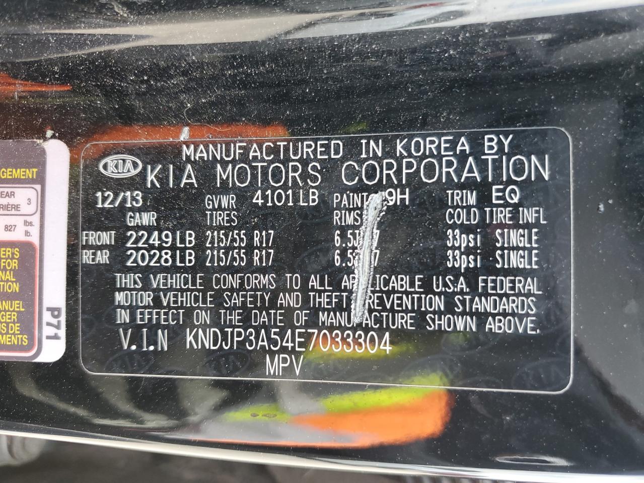 KNDJP3A54E7033304 2014 Kia Soul +