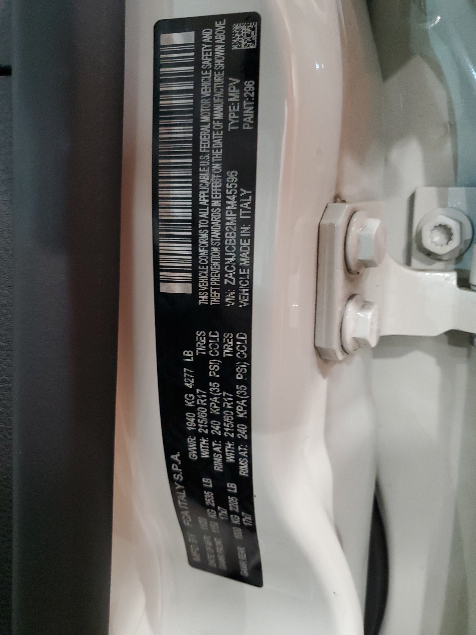 ZACNJCBB2MPM45596 2021 Jeep Renegade Latitude