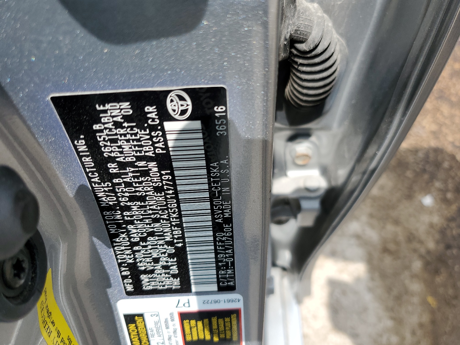 4T1BF1FK5GU147791 2016 Toyota Camry Le