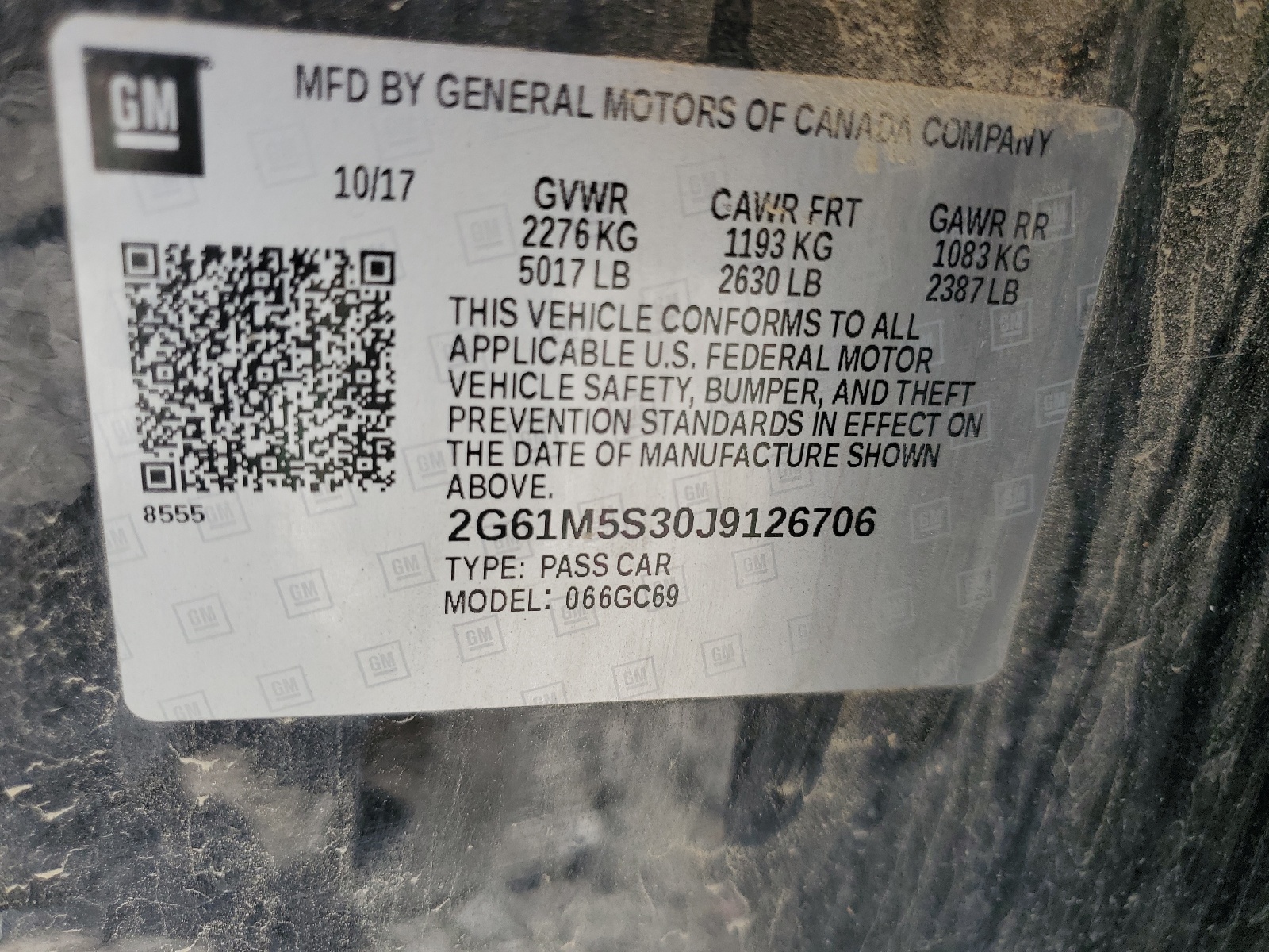 2G61M5S30J9126706 2018 Cadillac Xts Luxury