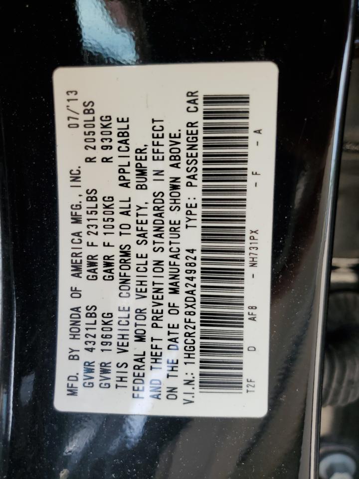 1HGCR2F8XDA249824 2013 Honda Accord Exl