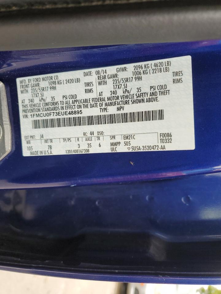 2014 Ford Escape S VIN: 1FMCU0F73EUE48895 Lot: 58100234