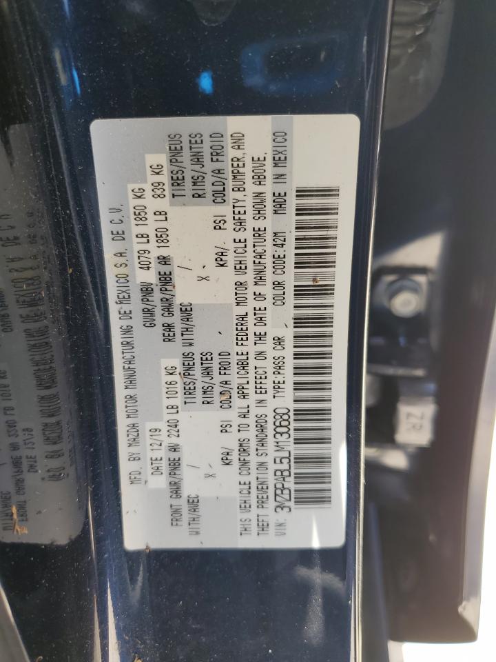 2020 Mazda 3 VIN: 3MZBPABL5LM130680 Lot: 60379584