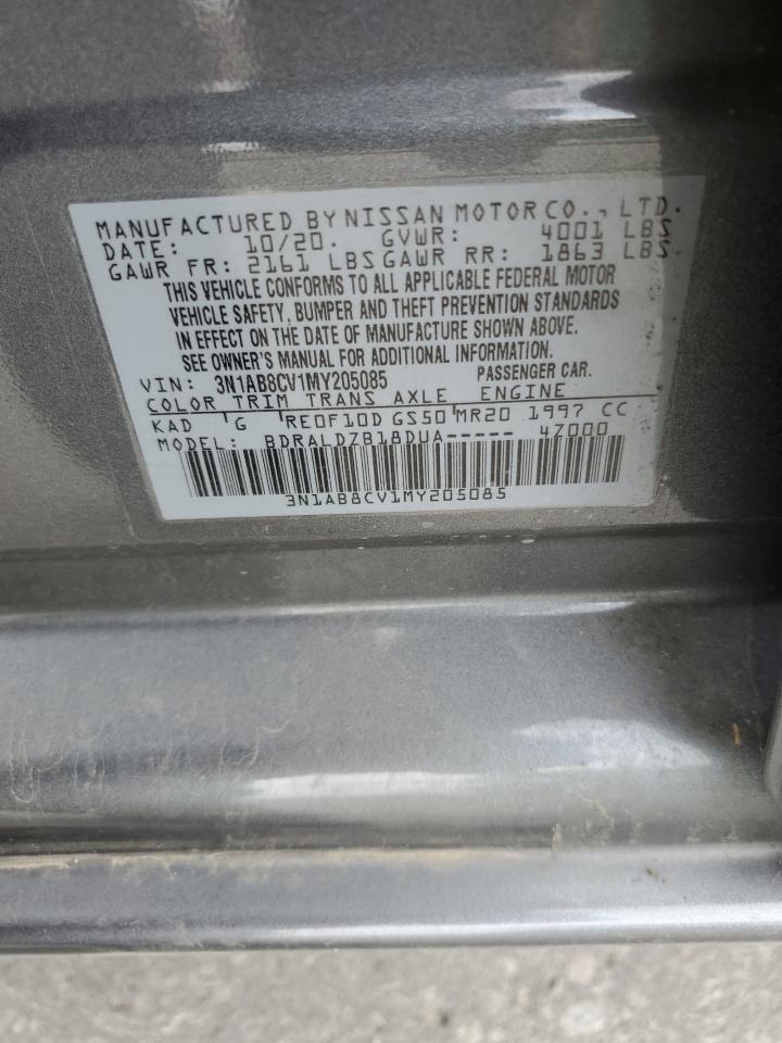 2021 Nissan Sentra Sv VIN: 3N1AB8CV1MY205085 Lot: 60808914