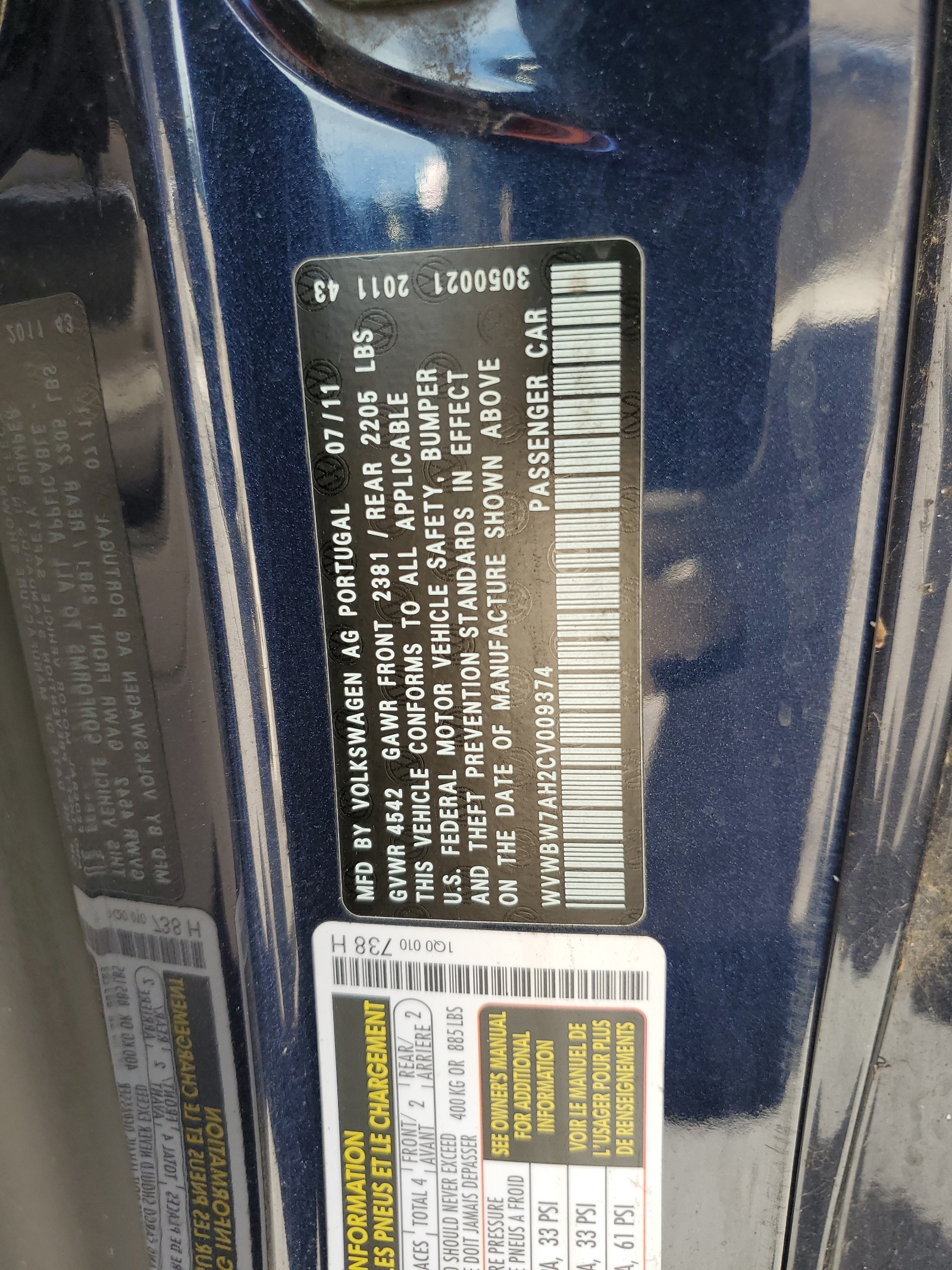 WVWBW7AH2CV009374 2012 Volkswagen Eos Komfort