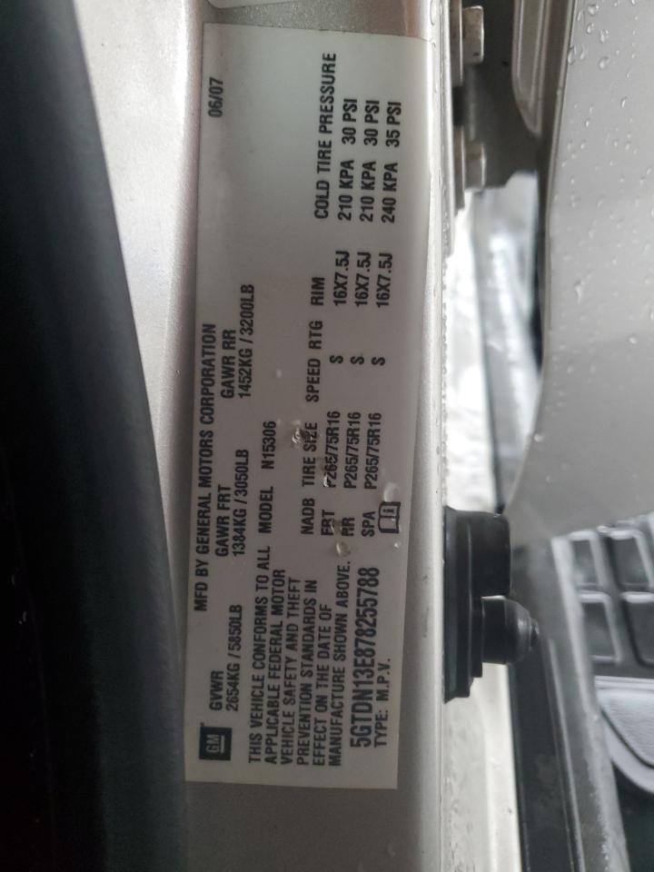 2007 Hummer H3 VIN: 5GTDN13E878255788 Lot: 58598174