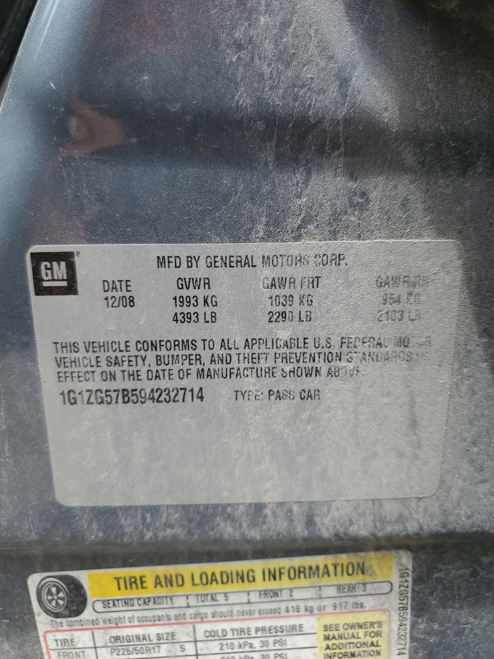 1G1ZG57B594232714 2009 Chevrolet Malibu Ls