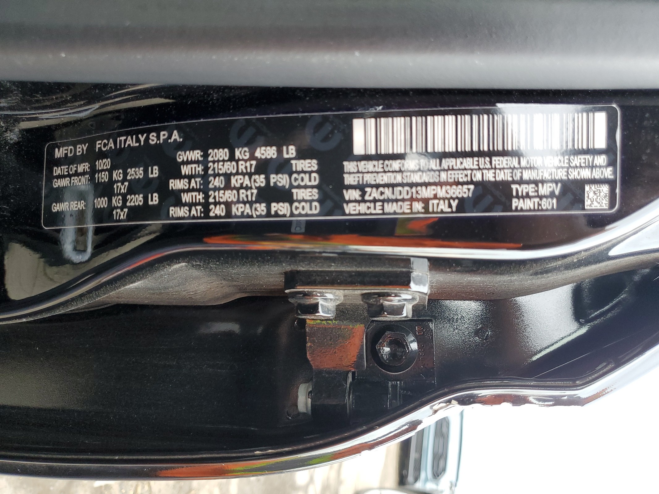 ZACNJDD13MPM36657 2021 Jeep Renegade Limited