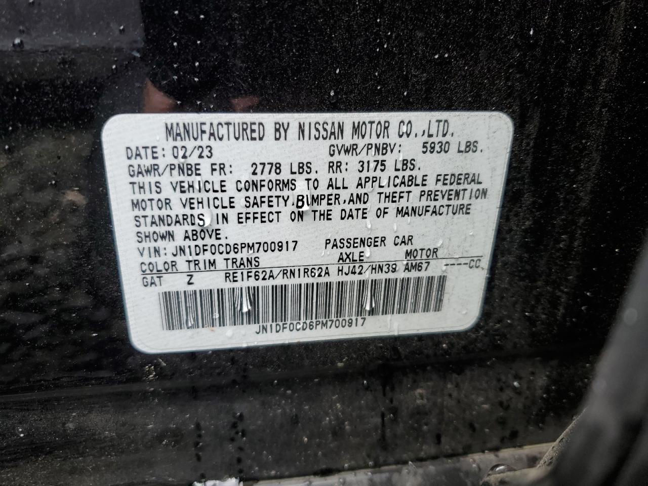 2023 Nissan Ariya Platinum + VIN: JN1DF0CD6PM700917 Lot: 58748204