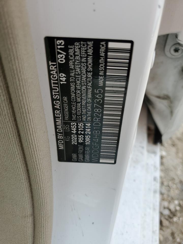 2013 Mercedes-Benz C 250 VIN: WDDGF4HB1DR287365 Lot: 58546874