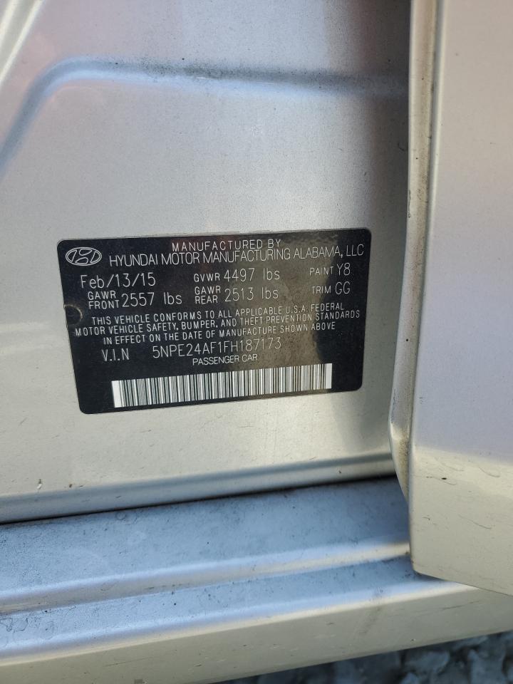 2015 Hyundai Sonata Se VIN: 5NPE24AF1FH187173 Lot: 60627534
