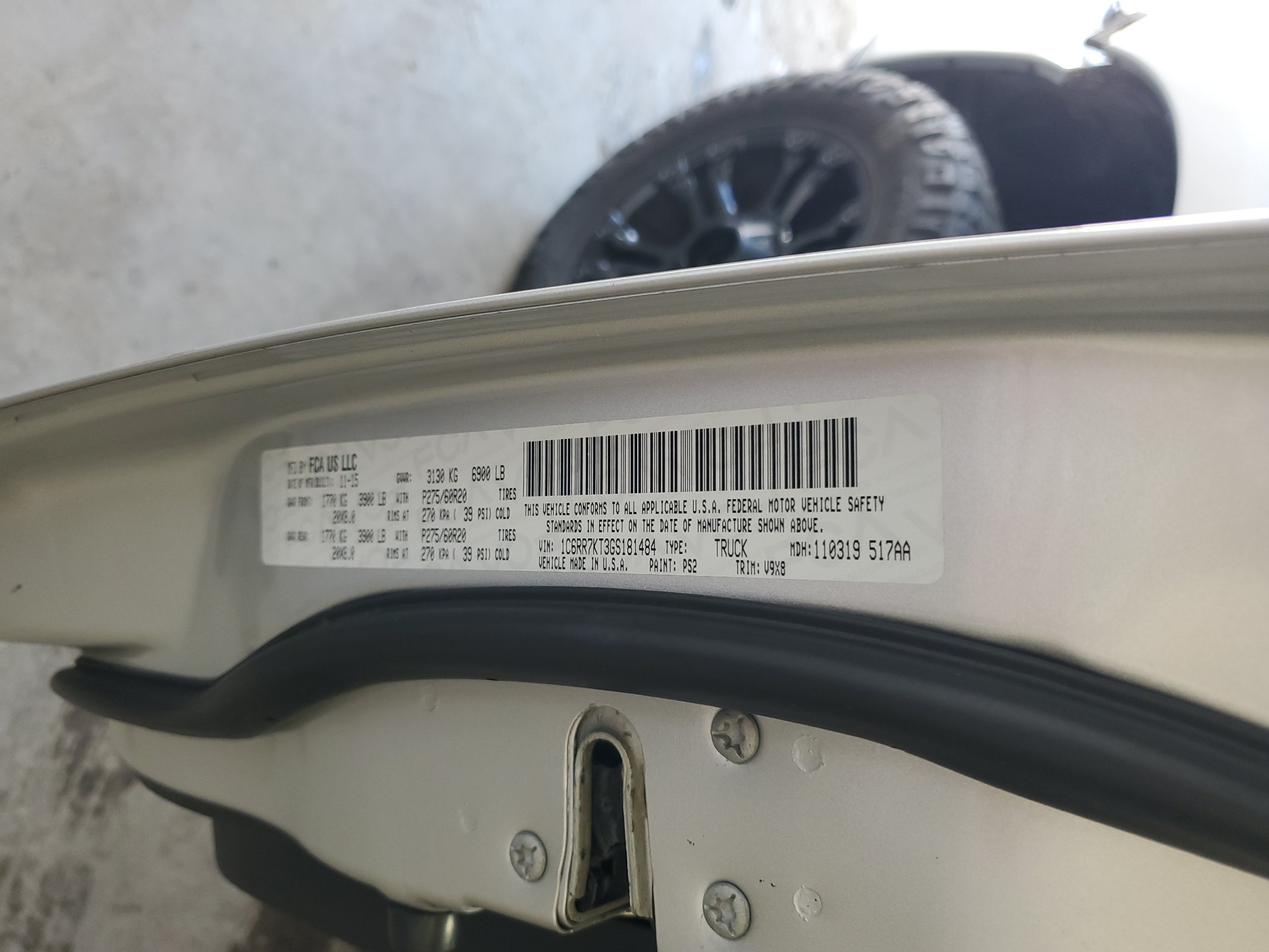 1C6RR7KT3GS181484 2016 Ram 1500 St