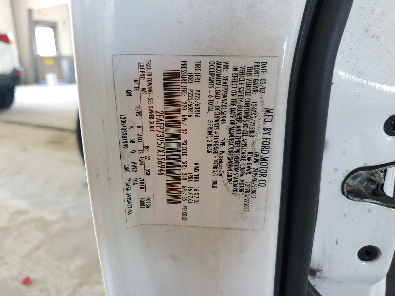 2FAFP73V57X156946 2007 Ford Crown Victoria