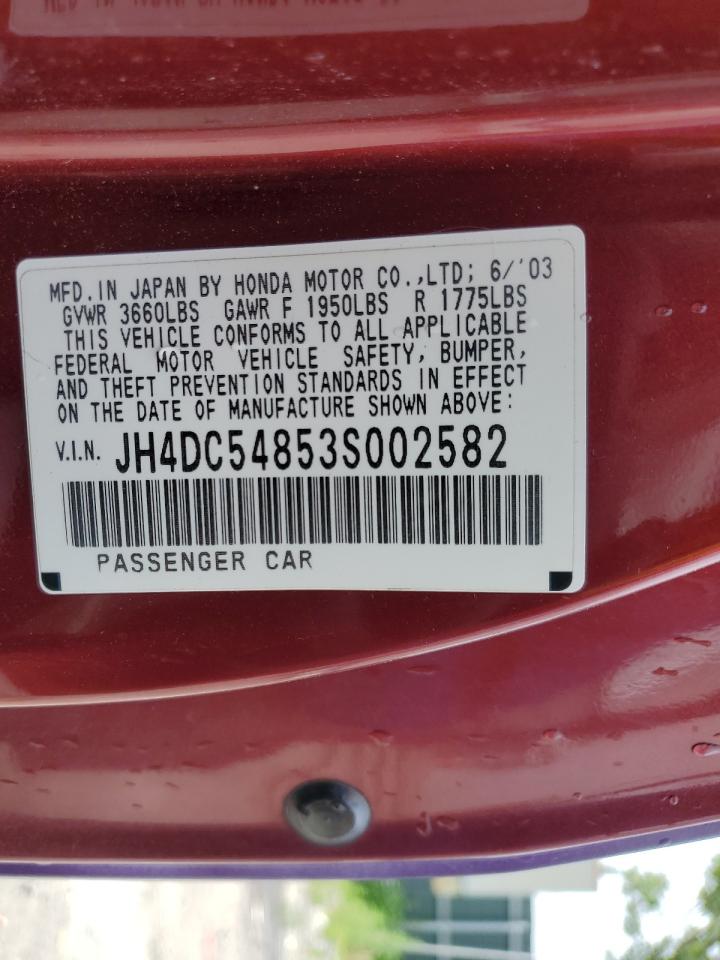 JH4DC54853S002582 2003 Acura Rsx