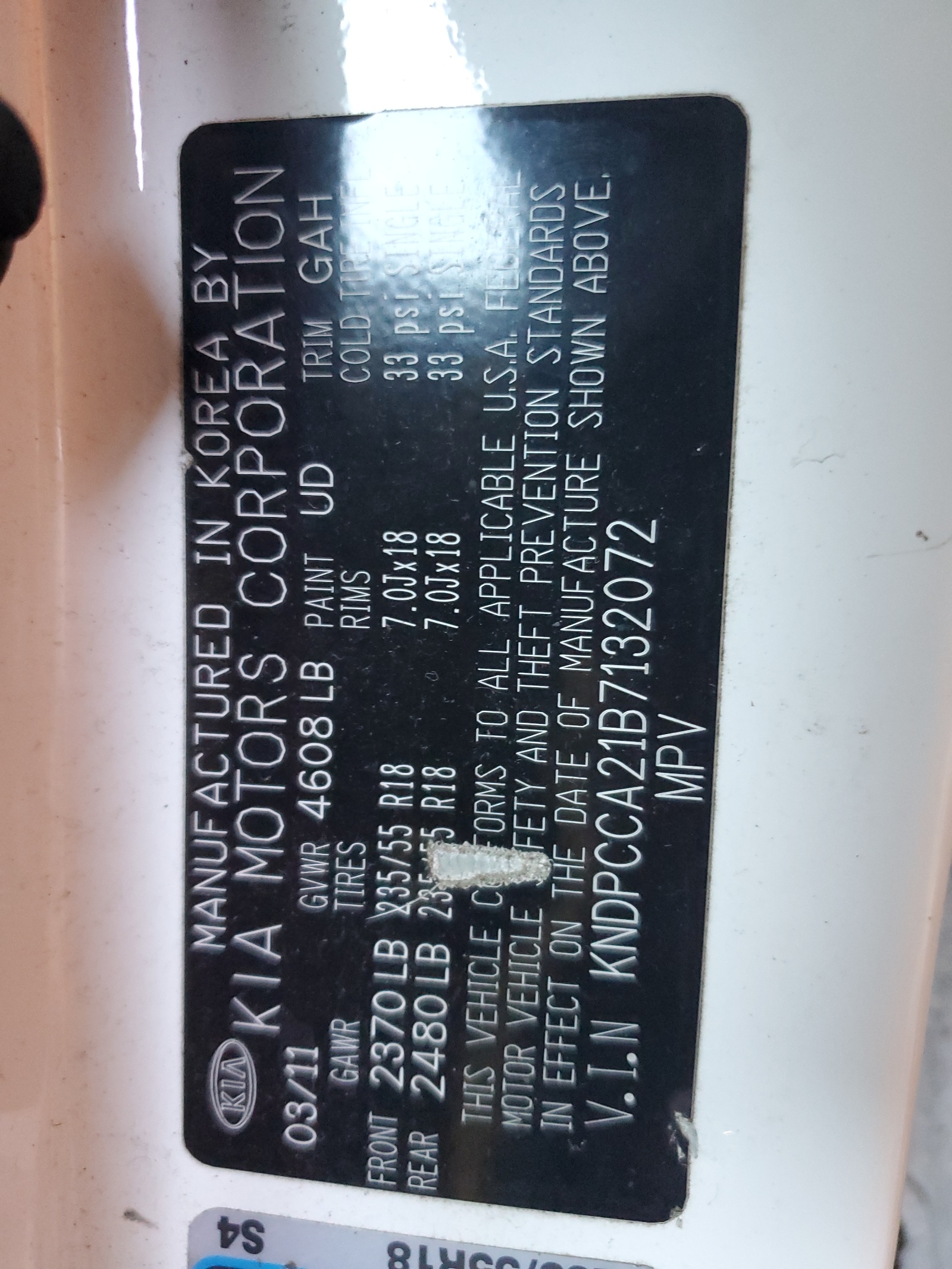 KNDPCCA21B7132072 2011 Kia Sportage Ex