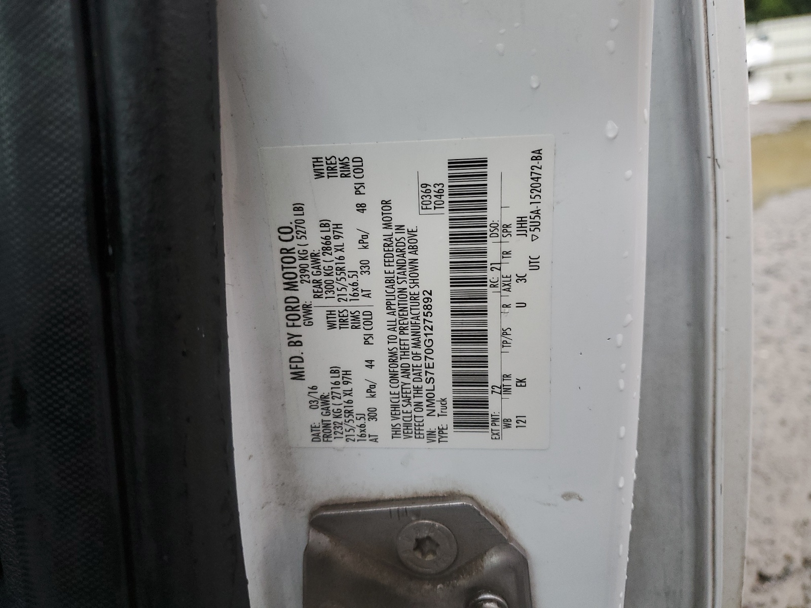 NM0LS7E70G1275892 2016 Ford Transit Connect Xl