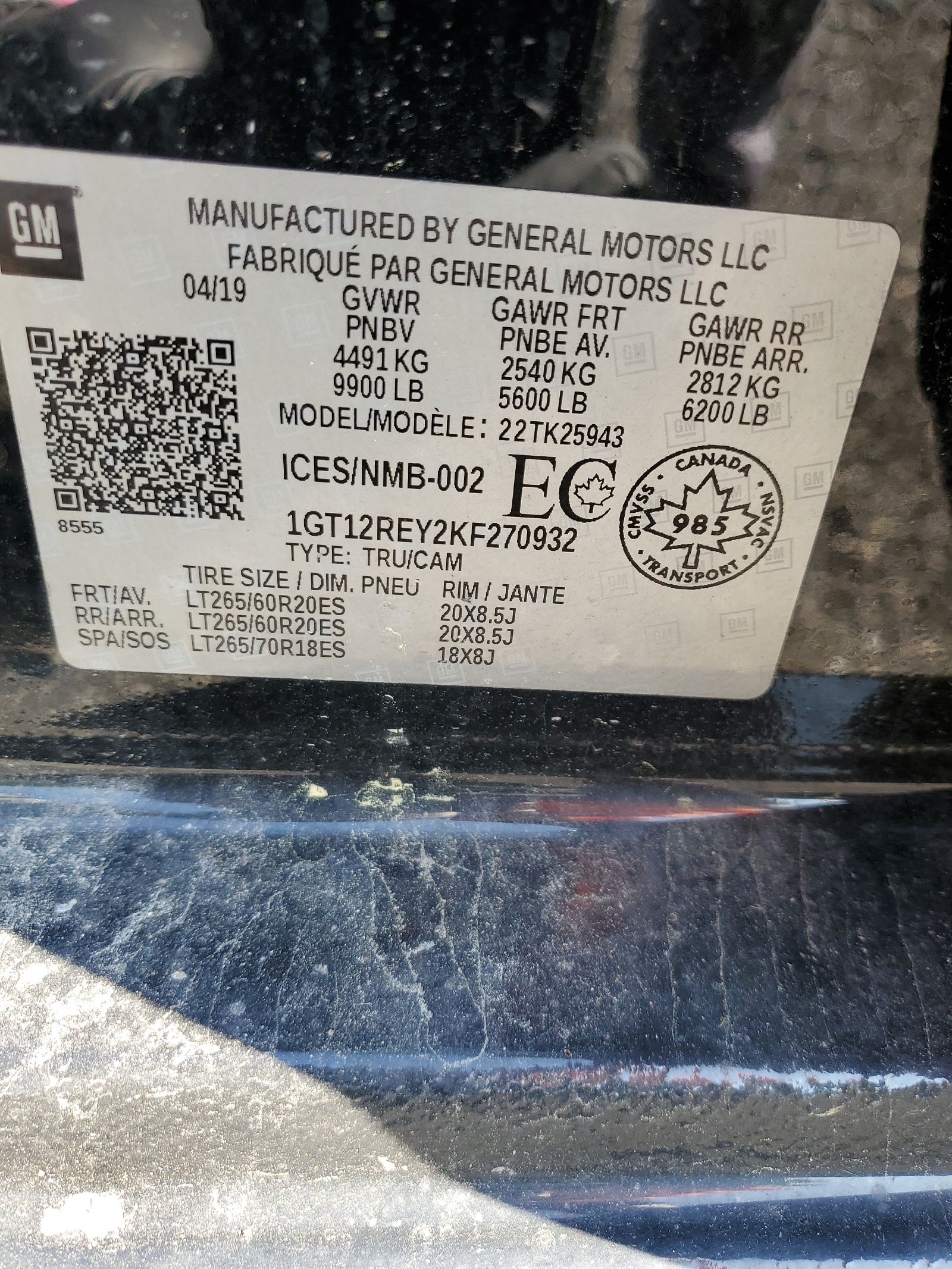 1GT12REY2KF270932 2019 GMC Sierra K2500 Slt