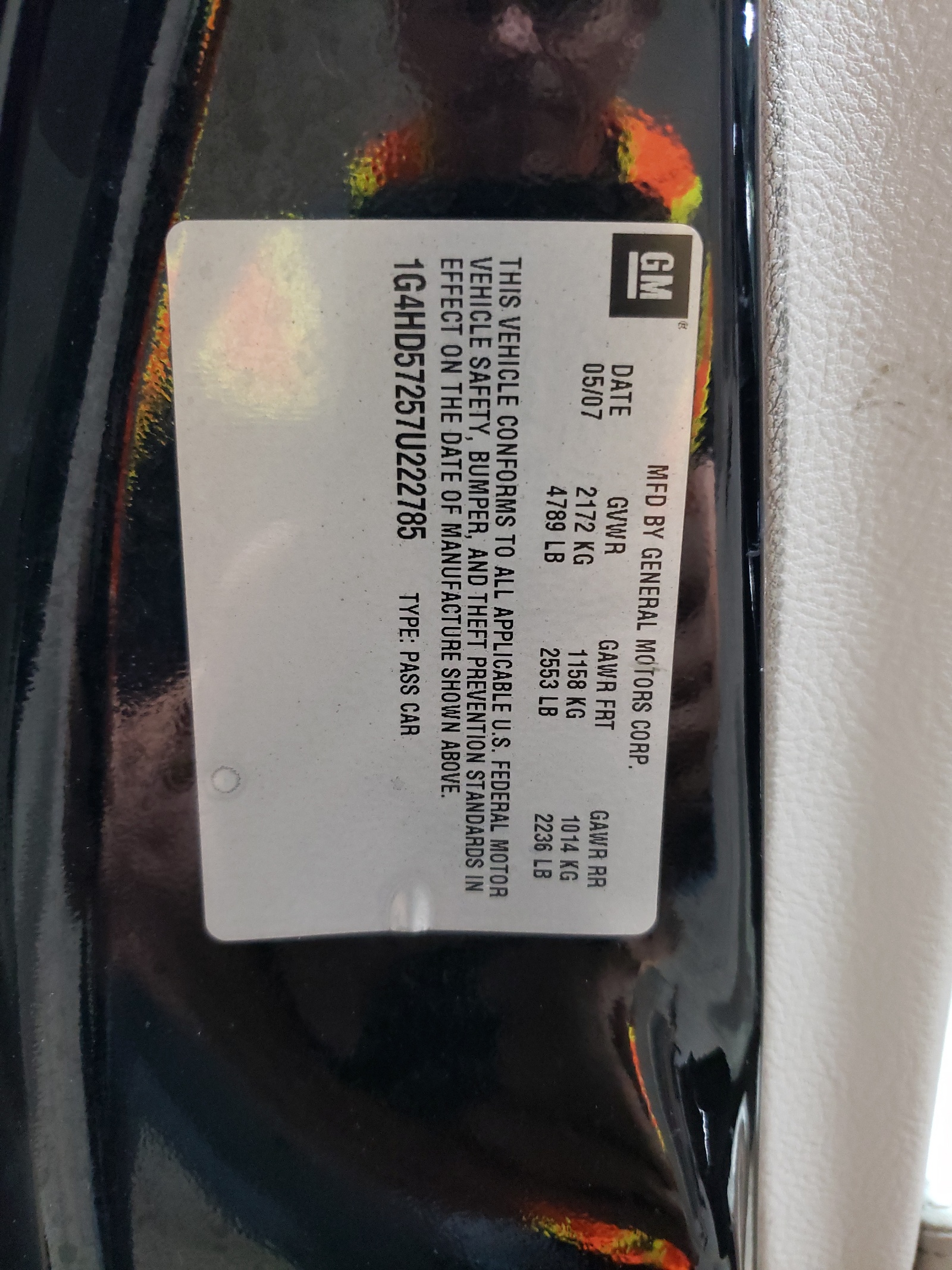 1G4HD57257U222785 2007 Buick Lucerne Cxl