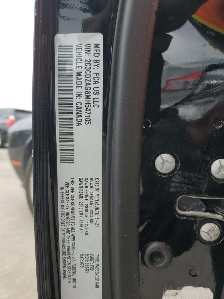 2021 Dodge Challenger Sxt VIN: 2C3CDZAG8MH547105 Lot: 57541584