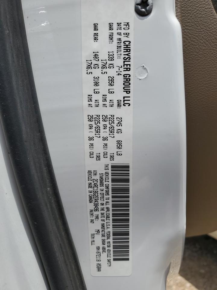 2014 Chrysler Town & Country Touring VIN: 2C4RC1BG2ER438496 Lot: 57764544