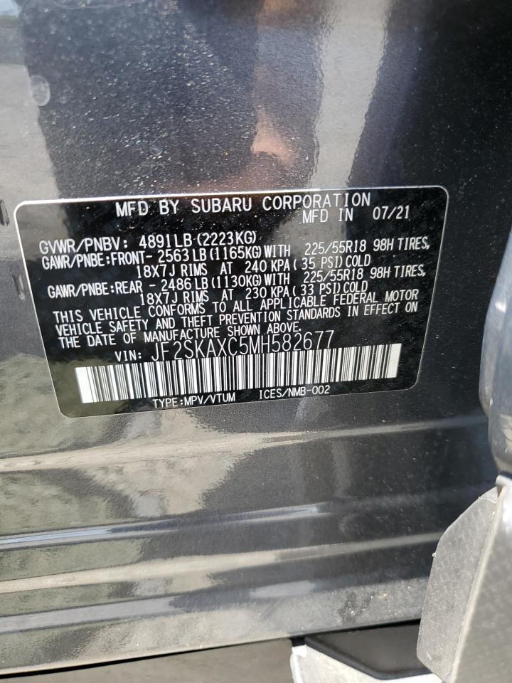 2021 Subaru Forester Touring VIN: JF2SKAXC5MH582677 Lot: 58485724