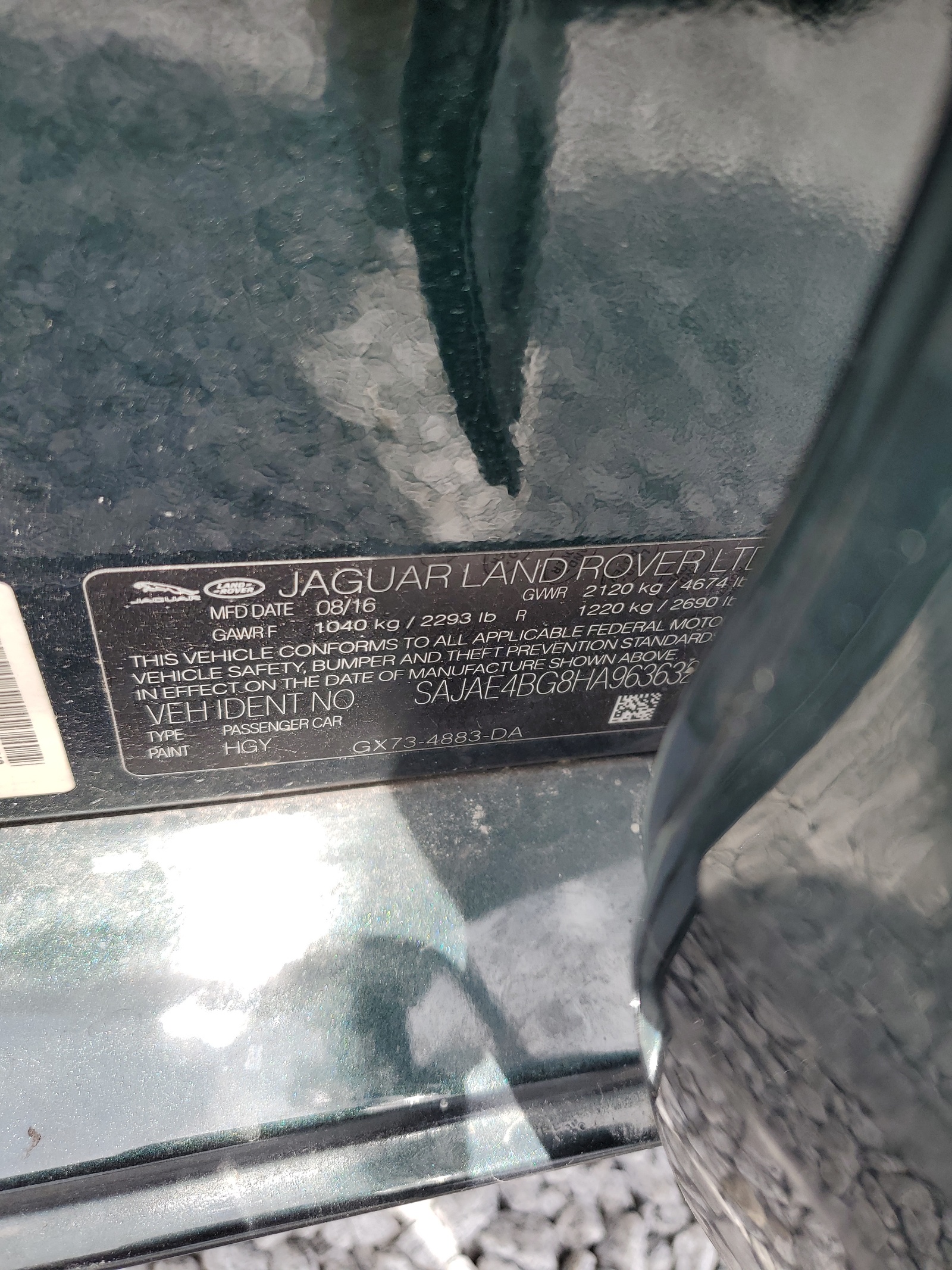 SAJAE4BG8HA963632 2017 Jaguar Xe Prestige