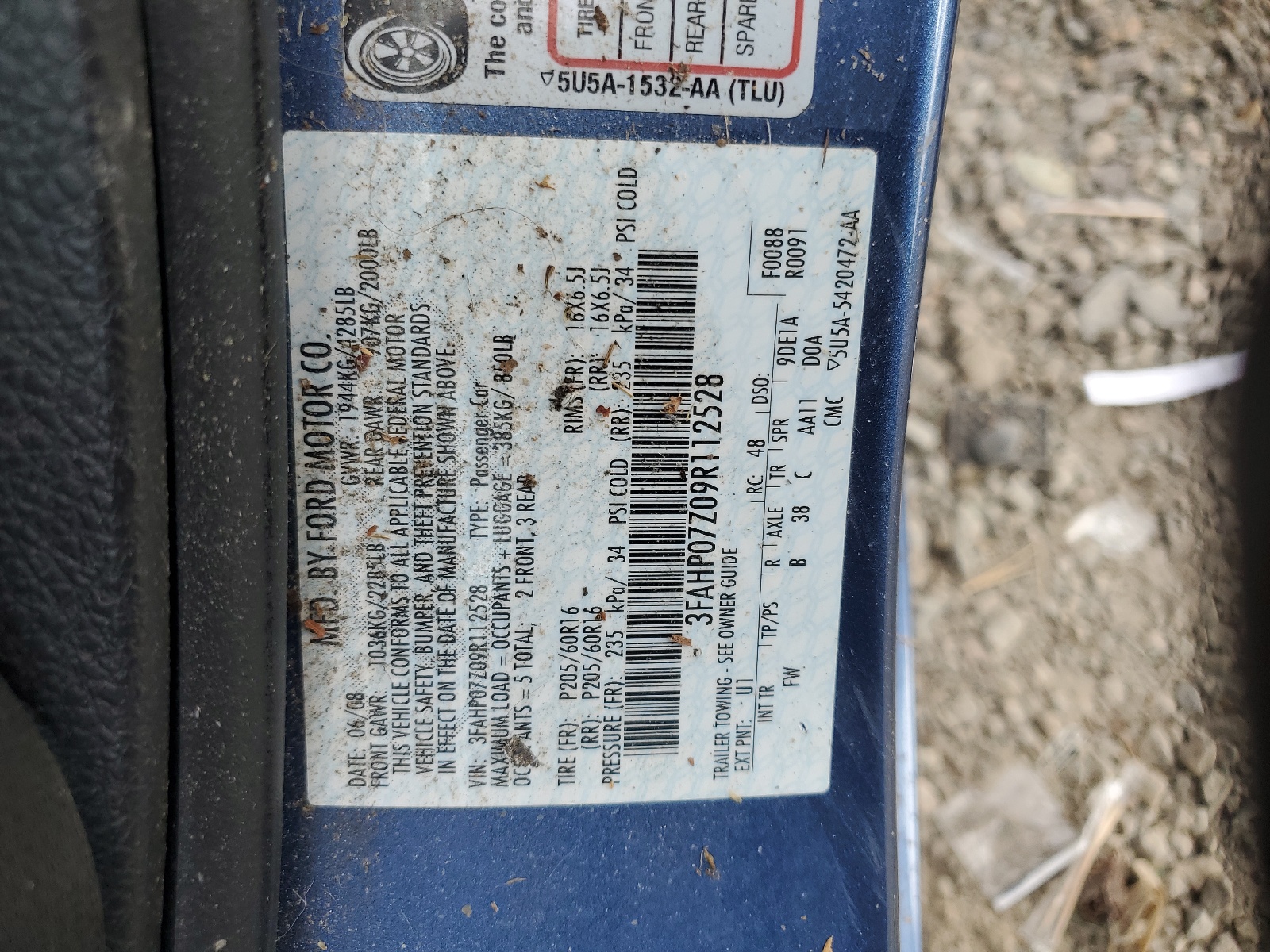 3FAHP07Z09R112528 2009 Ford Fusion Se