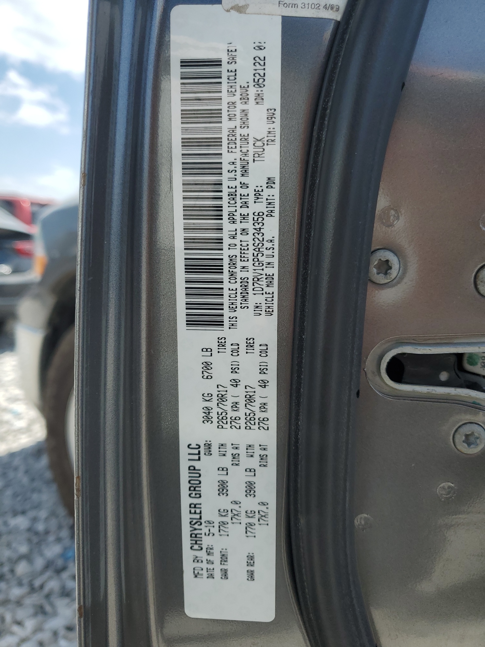 1D7RV1GP5AS234356 2010 Dodge Ram 1500