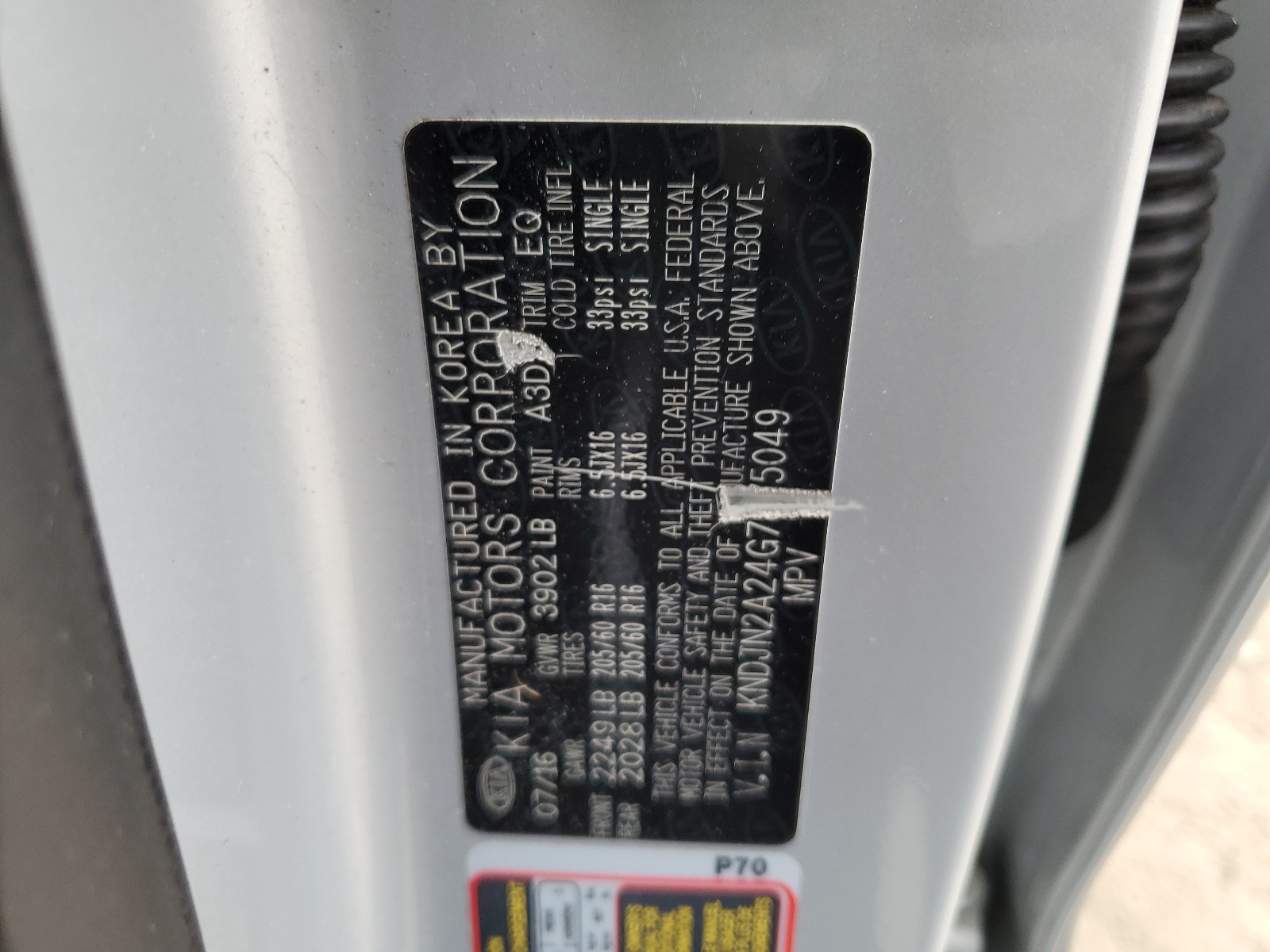 KNDJN2A24G7875049 2016 Kia Soul