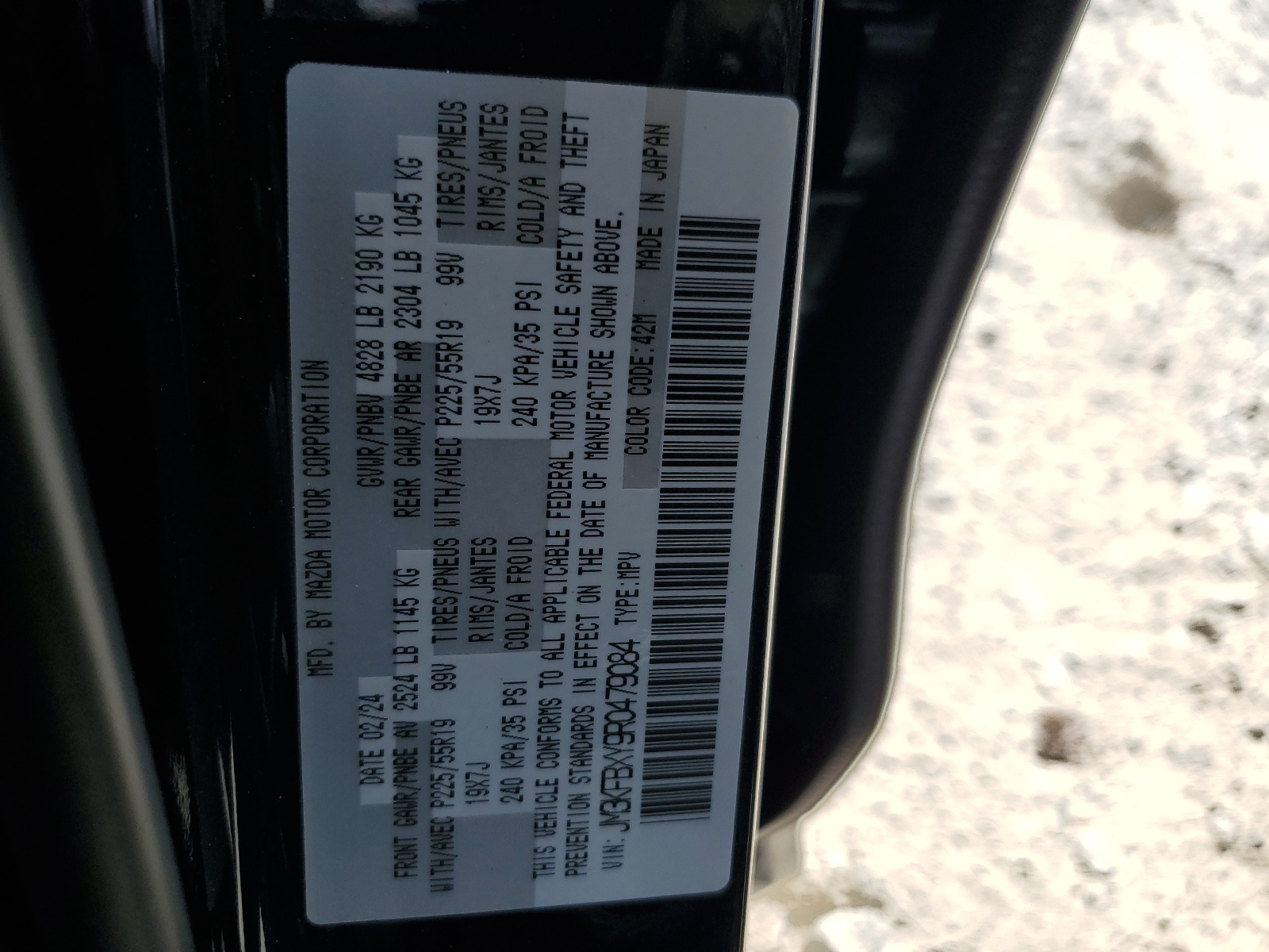 JM3KFBXY9R0479084 2024 Mazda Cx-5 Signature