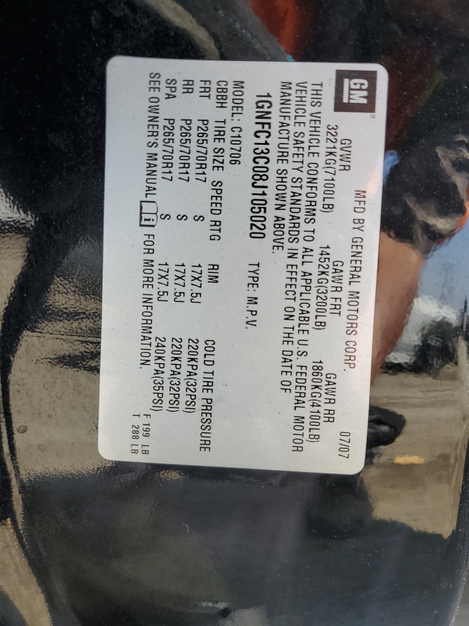 1GNFC13C08J105020 2008 Chevrolet Tahoe C1500