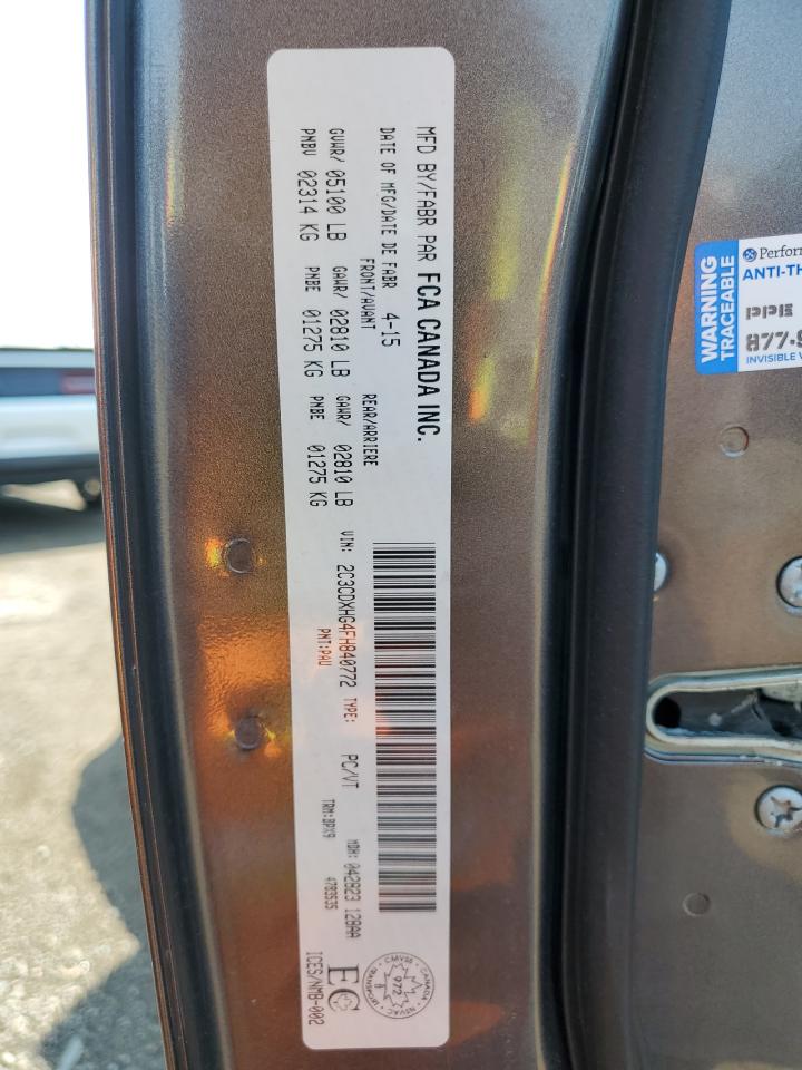 2015 Dodge Charger Sxt VIN: 2C3CDXHG4FH840772 Lot: 61778285