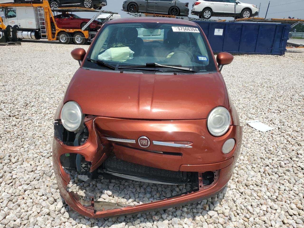 2012 Fiat 500 Pop VIN: 3C3CFFAR7CT383944 Lot: 57566394