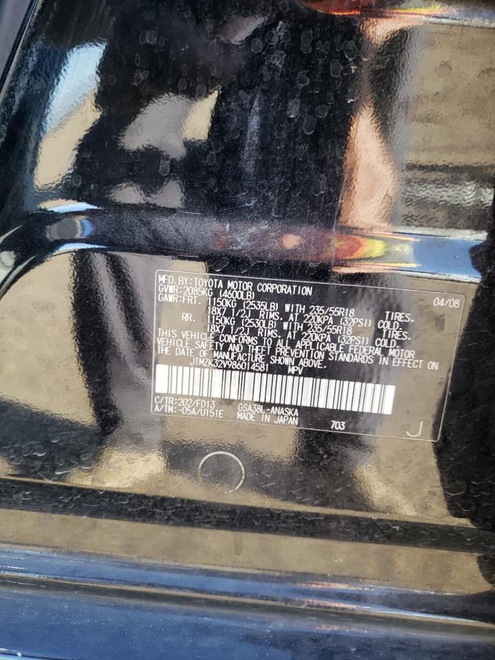 2008 Toyota Rav4 Sport VIN: JTMZK32V986014581 Lot: 60357314