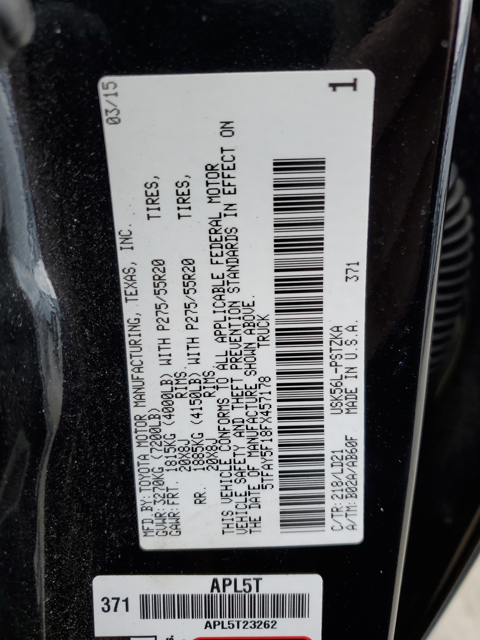 5TFAY5F18FX457178 2015 Toyota Tundra Crewmax 1794