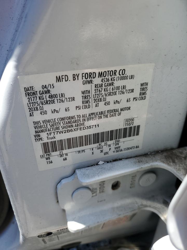 1FT7W2B6XFED35711 2015 Ford F250 Super Duty