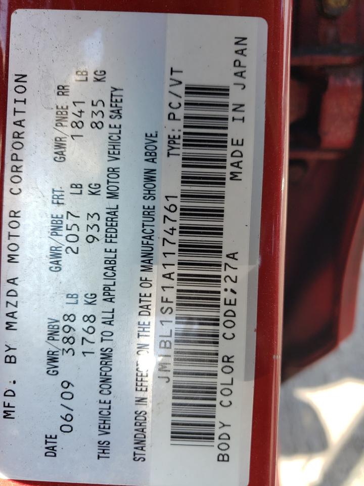 2010 Mazda 3 I VIN: JM1BL1SF1A1174761 Lot: 59747764