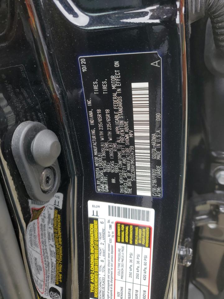 2021 Toyota Highlander L VIN: 5TDCZRAH1MS034799 Lot: 61125454