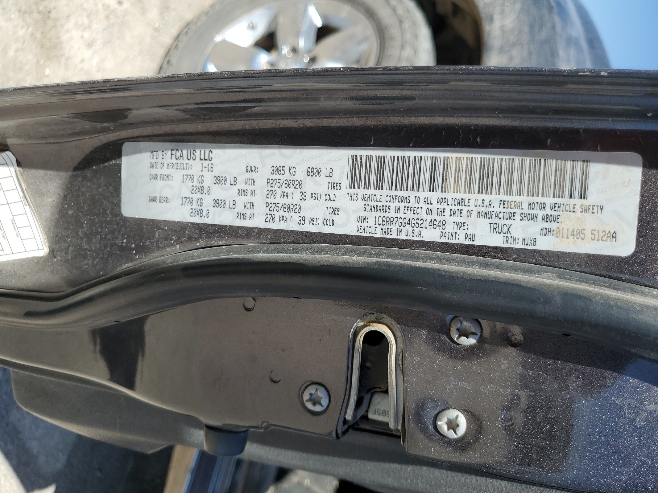 1C6RR7GG4GS214648 2016 Ram 1500 Slt