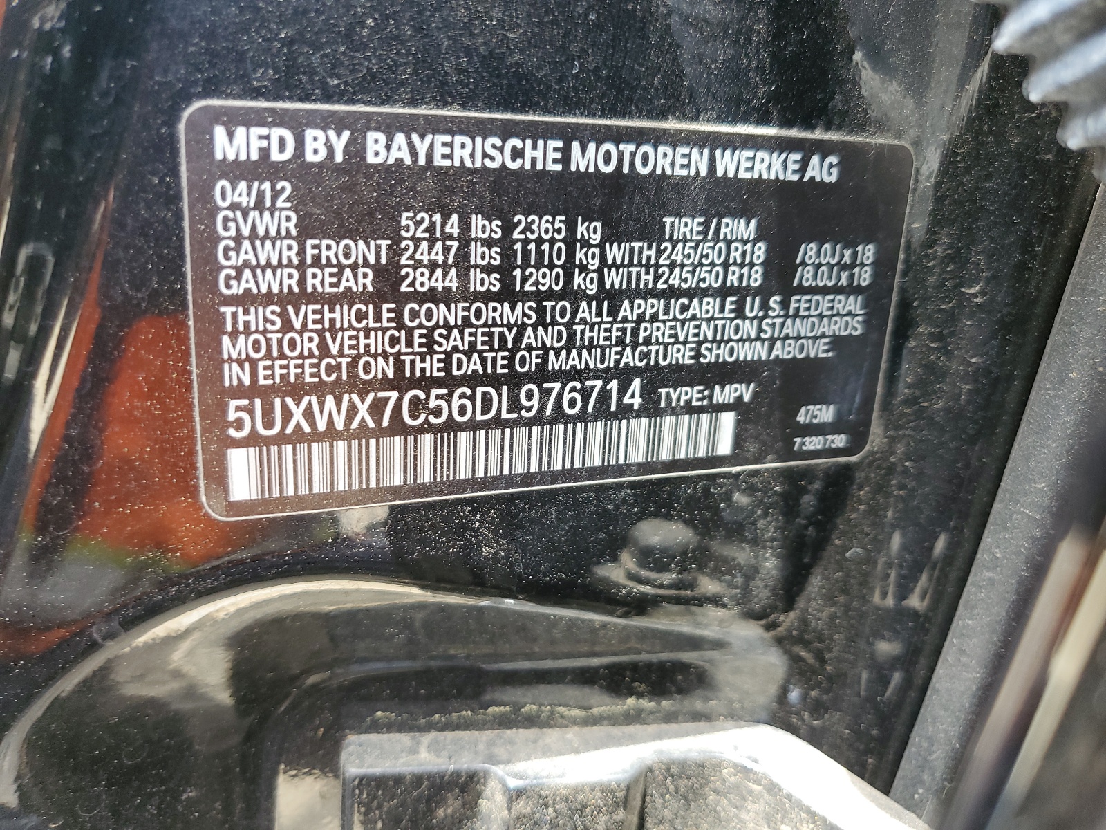 5UXWX7C56DL976714 2013 BMW X3 xDrive35I