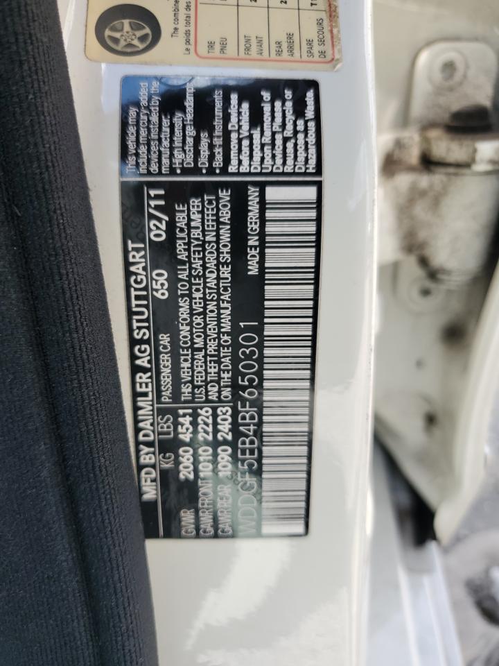 2011 Mercedes-Benz C 300 VIN: WDDGF5EB4BF650301 Lot: 60343914