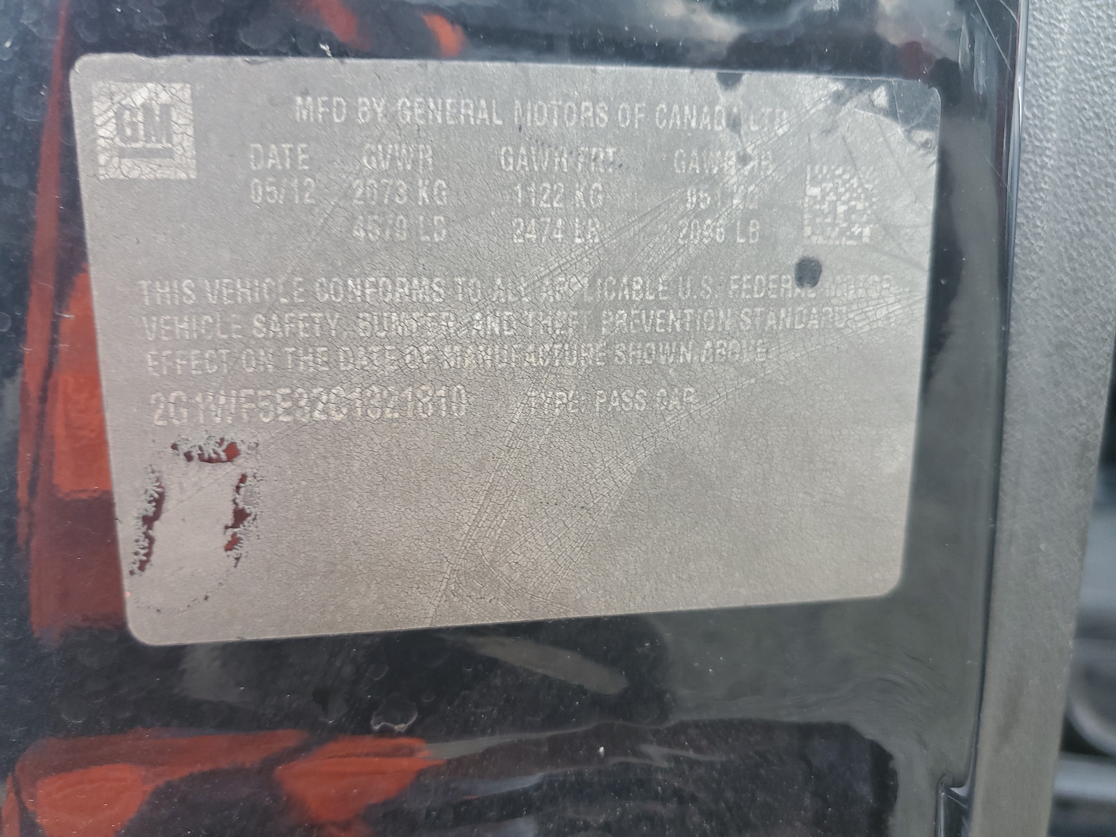 2G1WF5E32C1321810 2012 Chevrolet Impala Ls